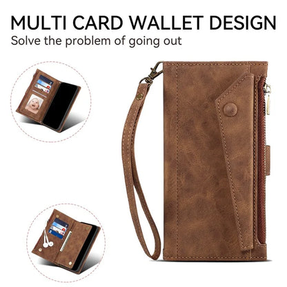 ESEBLE Star Series For Motorola Edge 50 Ultra 5G / Moto X50 Ultra 5G Case Zipper Wallet Leather Phone Cover