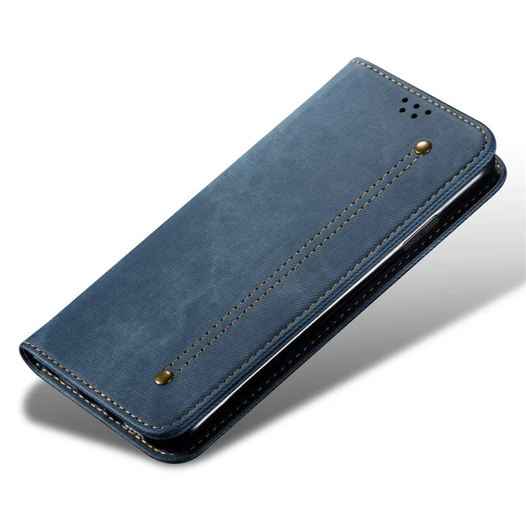 For Motorola Edge 50 Ultra 5G / Moto X50 Ultra 5G Case Flip Leather Phone Cover Jeans Cloth Texture
