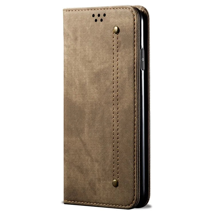 For Motorola Edge 50 Ultra 5G / Moto X50 Ultra 5G Case Flip Leather Phone Cover Jeans Cloth Texture