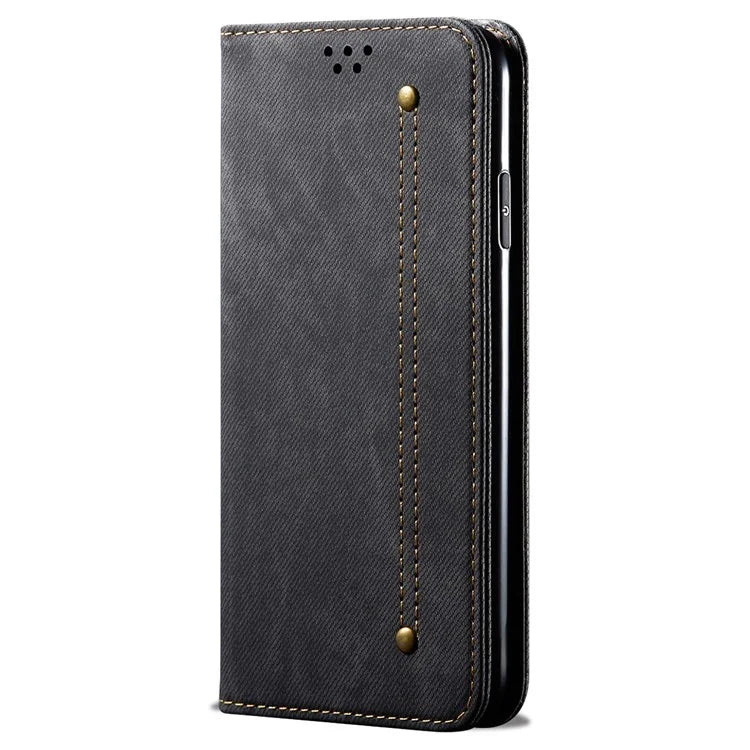 For Motorola Edge 50 Ultra 5G / Moto X50 Ultra 5G Case Flip Leather Phone Cover Jeans Cloth Texture