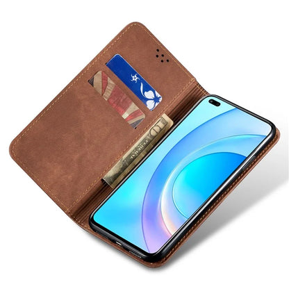For Honor 200 Lite Case Jeans Cloth Texture Leather Phone Cover with TPU Inner Shell