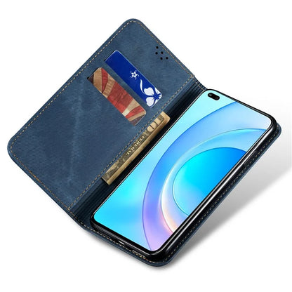 For Honor 200 Lite Case Jeans Cloth Texture Leather Phone Cover with TPU Inner Shell