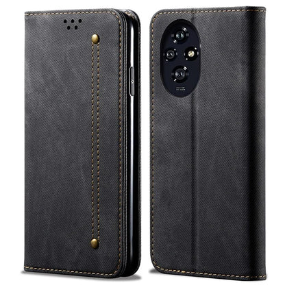 For Honor 200 5G Case Wallet Leather Phone Cover Jeans Cloth Texture Anti-Fingerprint