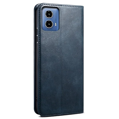 For Motorola Moto G85 5G / S50 Neo 5G Case Leather Wallet Flip Phone Cover Waxy Crazy Horse Texture