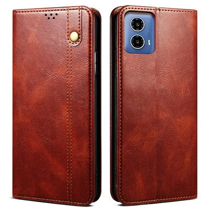 For Motorola Moto G85 5G / S50 Neo 5G Case Leather Wallet Flip Phone Cover Waxy Crazy Horse Texture