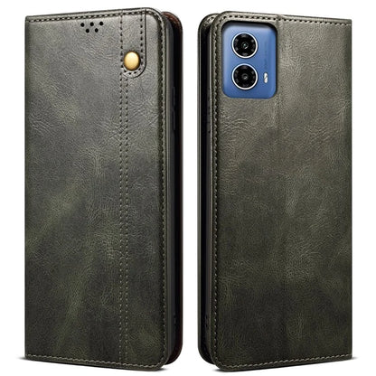 For Motorola Moto G85 5G / S50 Neo 5G Case Leather Wallet Flip Phone Cover Waxy Crazy Horse Texture