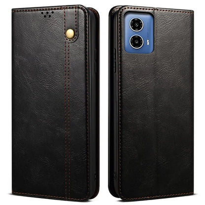 For Motorola Moto G85 5G / S50 Neo 5G Case Leather Wallet Flip Phone Cover Waxy Crazy Horse Texture