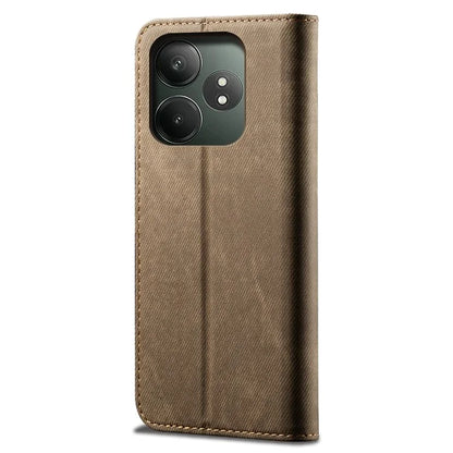 For Realme GT Neo6 SE 5G / GT Neo6 5G / GT 6T 5G / GT 6 5G Case Jeans Cloth Texture Wallet Flip Leather Phone Cover