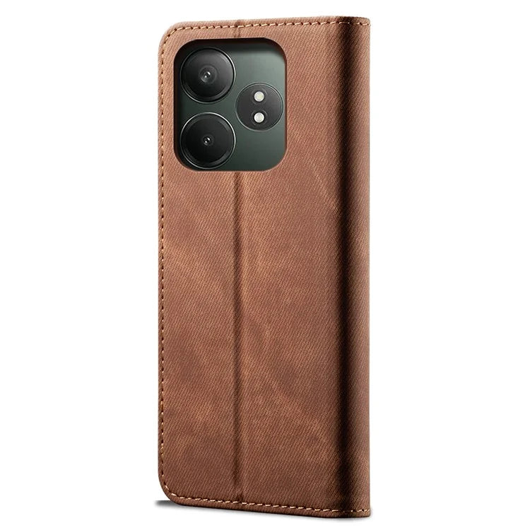 For Realme GT Neo6 SE 5G / GT Neo6 5G / GT 6T 5G / GT 6 5G Case Jeans Cloth Texture Wallet Flip Leather Phone Cover