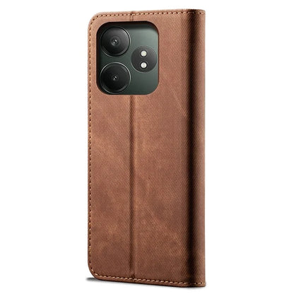 For Realme GT Neo6 SE 5G / GT Neo6 5G / GT 6T 5G / GT 6 5G Case Jeans Cloth Texture Wallet Flip Leather Phone Cover