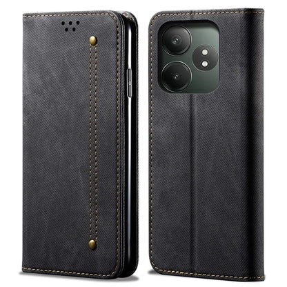 For Realme GT Neo6 SE 5G / GT Neo6 5G / GT 6T 5G / GT 6 5G Case Jeans Cloth Texture Wallet Flip Leather Phone Cover