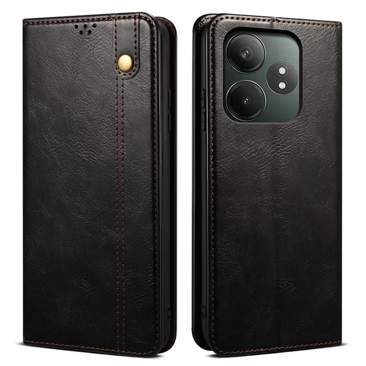 For Realme GT Neo6 SE 5G / GT Neo6 5G / GT 6T 5G / GT 6 5G Case Crazy Horse Texture Waxy Leather Phone Cover