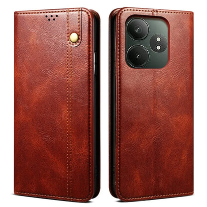 For Realme GT Neo6 SE 5G / GT Neo6 5G / GT 6T 5G / GT 6 5G Case Crazy Horse Texture Waxy Leather Phone Cover
