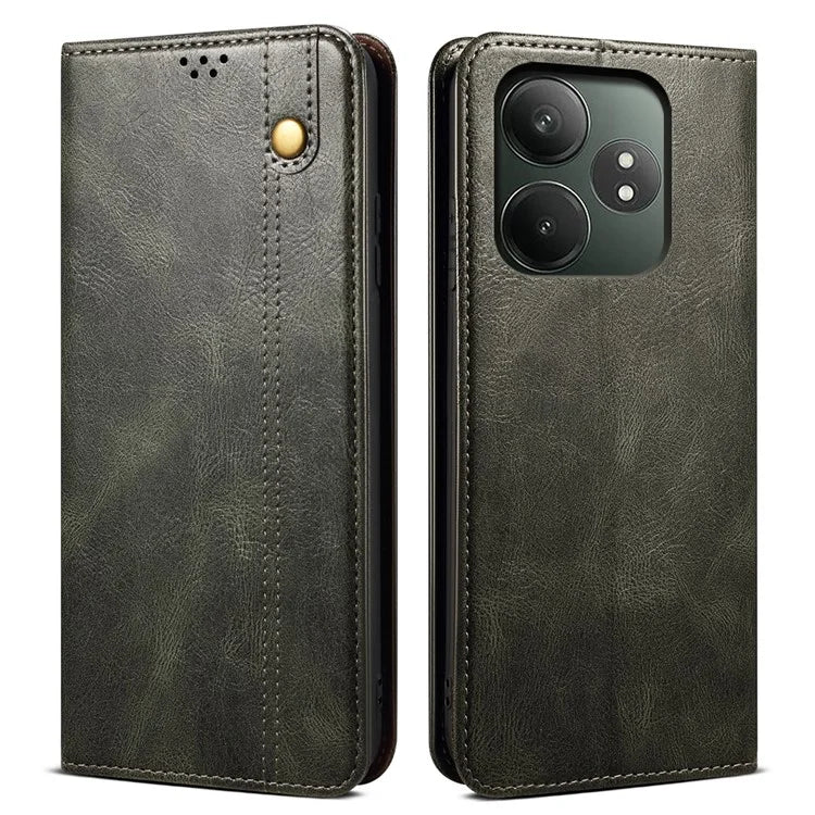 For Realme GT Neo6 SE 5G / GT Neo6 5G / GT 6T 5G / GT 6 5G Case Crazy Horse Texture Waxy Leather Phone Cover