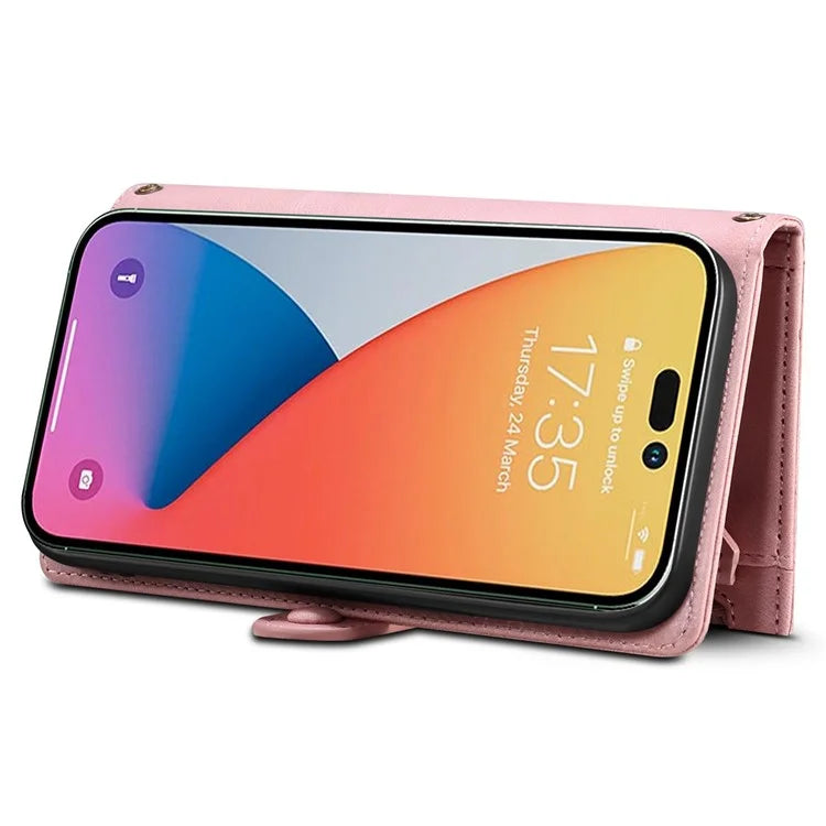 ESEBLE Star Series For iPhone 16 Pro Max Case Zipper Wallet Anti-Drop PU Leather Phone Cover