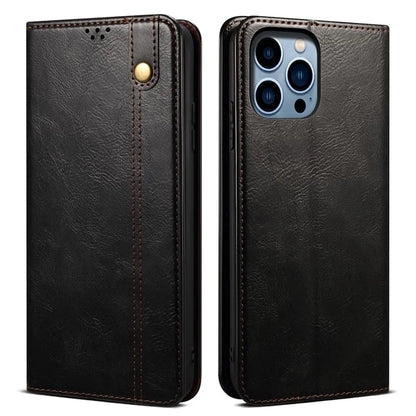 For iPhone 16 Pro Max Case Crazy Horse Texture Drop-Proof Leather Wallet Phone Cover