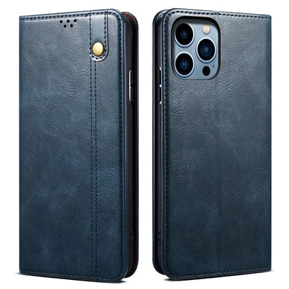 For iPhone 16 Pro Max Case Crazy Horse Texture Drop-Proof Leather Wallet Phone Cover