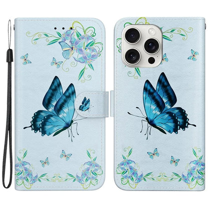 For iPhone 16 Pro Max Case Pattern Print Leather Phone Cover with Wallet