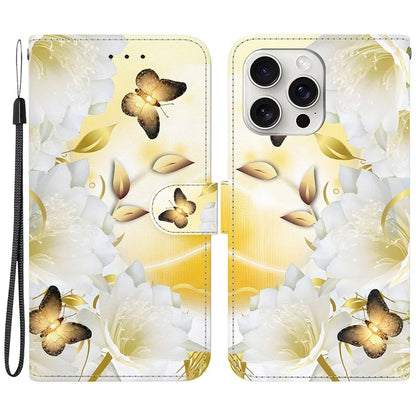 For iPhone 16 Pro Case Pattern Print Leather Wallet Phone Cover