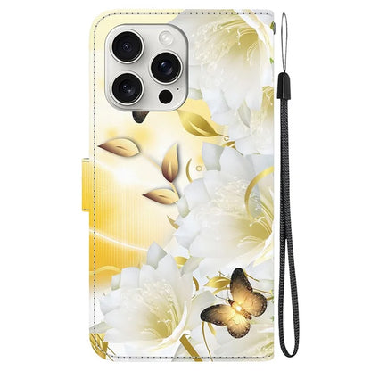 For iPhone 16 Pro Case Pattern Print Leather Wallet Phone Cover