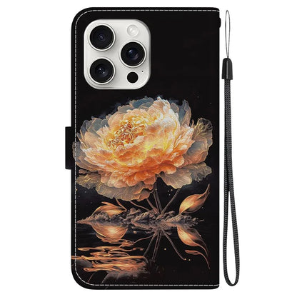 For iPhone 16 Pro Case Pattern Print Leather Wallet Phone Cover