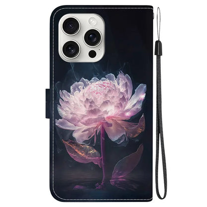For iPhone 16 Pro Case Pattern Print Leather Wallet Phone Cover