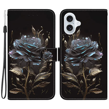 For iPhone 16 Plus Wallet Case Pattern Print Leather Phone Cover