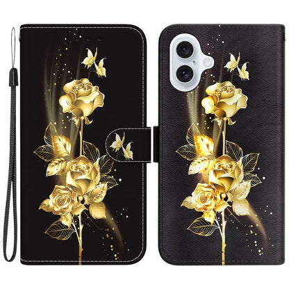 For iPhone 16 Plus Wallet Case Pattern Print Leather Phone Cover