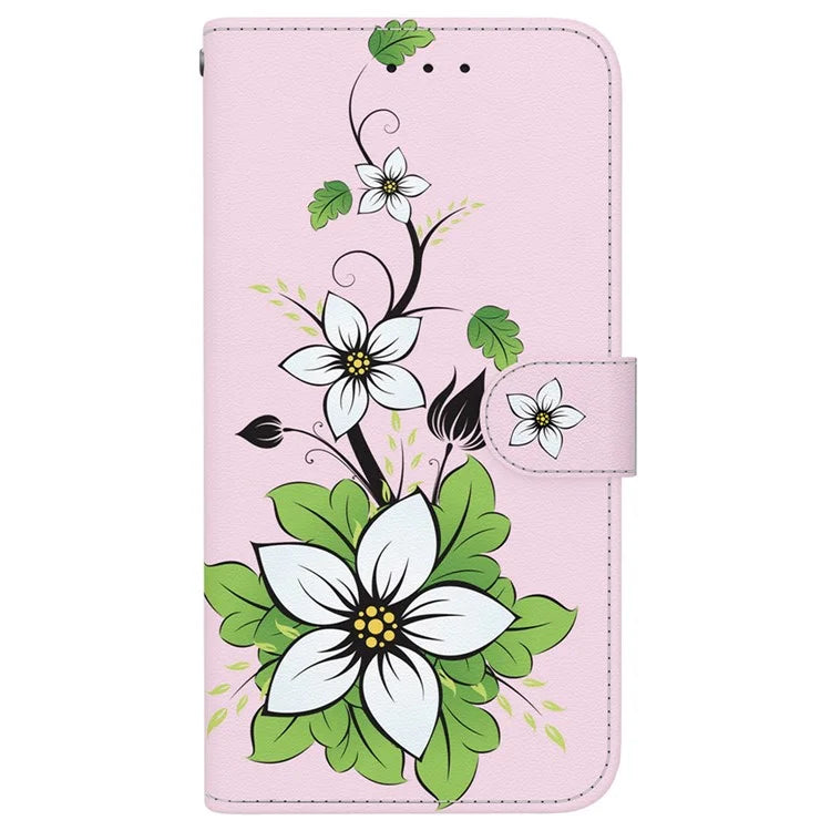 For iPhone 16 Stand Case Pattern Print Leather Wallet Phone Cover