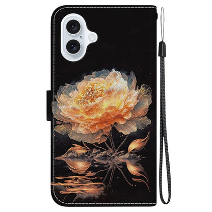 For iPhone 16 Stand Case Pattern Print Leather Wallet Phone Cover