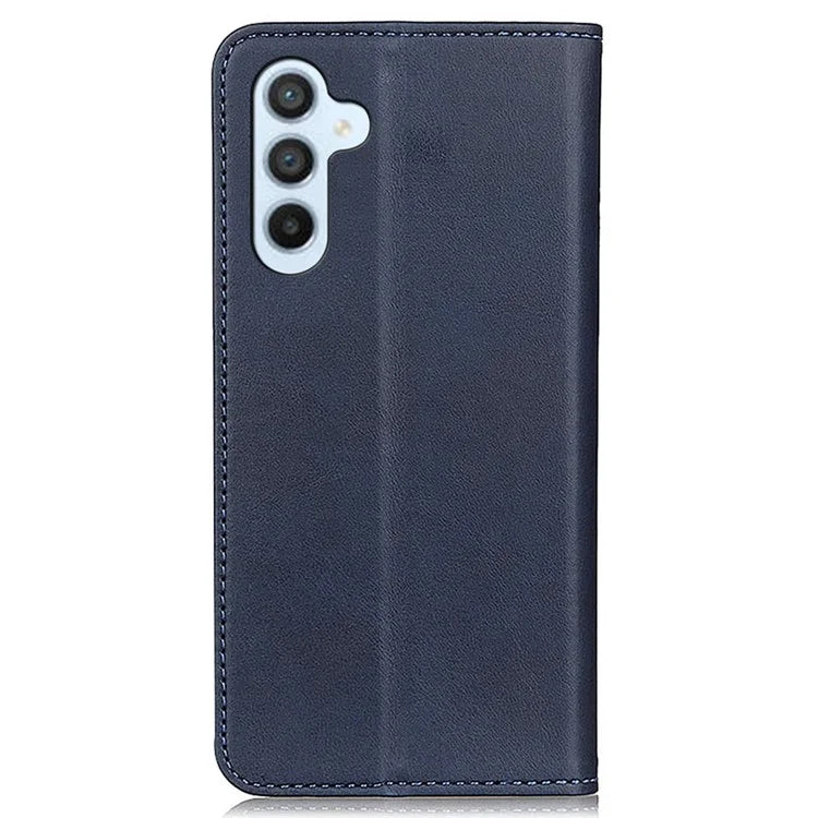For Samsung Galaxy S24 FE Stand Case Cowhide Texture Split Leather Flip Phone Cover