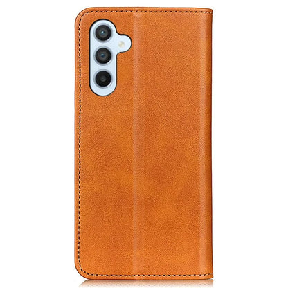 For Samsung Galaxy S24 FE Stand Case Cowhide Texture Split Leather Flip Phone Cover
