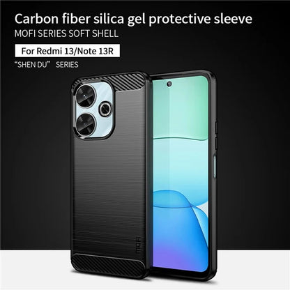 MOFI JK TPU Series-1 For Xiaomi Redmi 13 5G / 13 4G / Redmi Note 13R 5G TPU Phone Case Carbon Fiber Texture