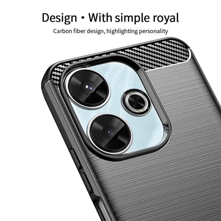 MOFI JK TPU Series-1 For Xiaomi Redmi 13 5G / 13 4G / Redmi Note 13R 5G TPU Phone Case Carbon Fiber Texture