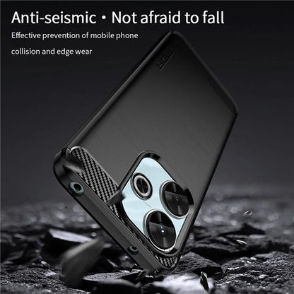MOFI JK TPU Series-1 For Xiaomi Redmi 13 5G / 13 4G / Redmi Note 13R 5G TPU Phone Case Carbon Fiber Texture