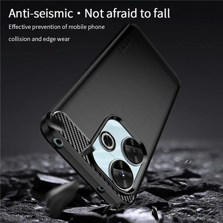 MOFI JK TPU Series-1 For Xiaomi Redmi 13 5G / 13 4G / Redmi Note 13R 5G TPU Phone Case Carbon Fiber Texture
