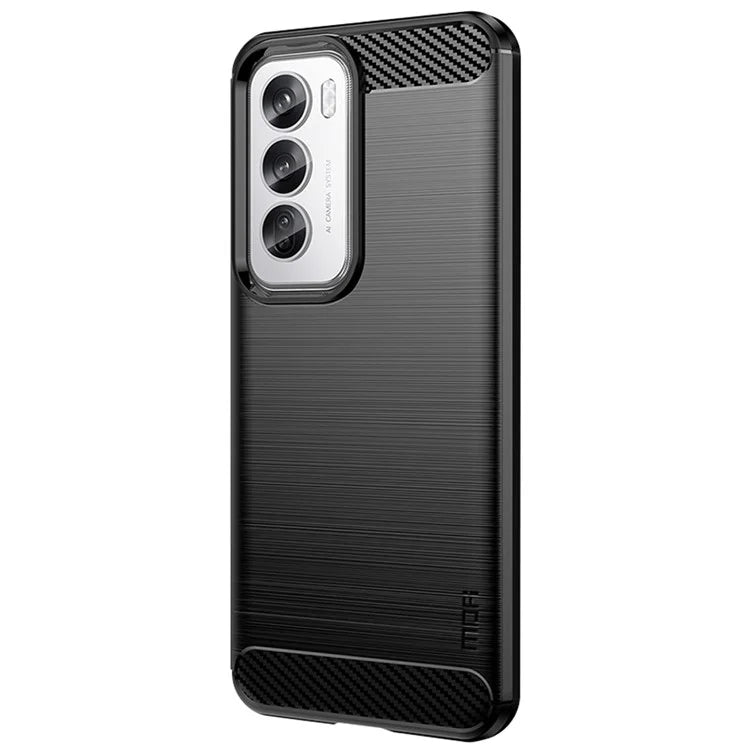 MOFI JK TPU Series-1 For Oppo Reno12 5G (Global) Case Carbon Fiber Texture TPU Soft Phone Cover