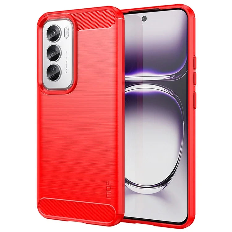 MOFI JK TPU Series-1 For Oppo Reno12 5G (Global) Case Carbon Fiber Texture TPU Soft Phone Cover