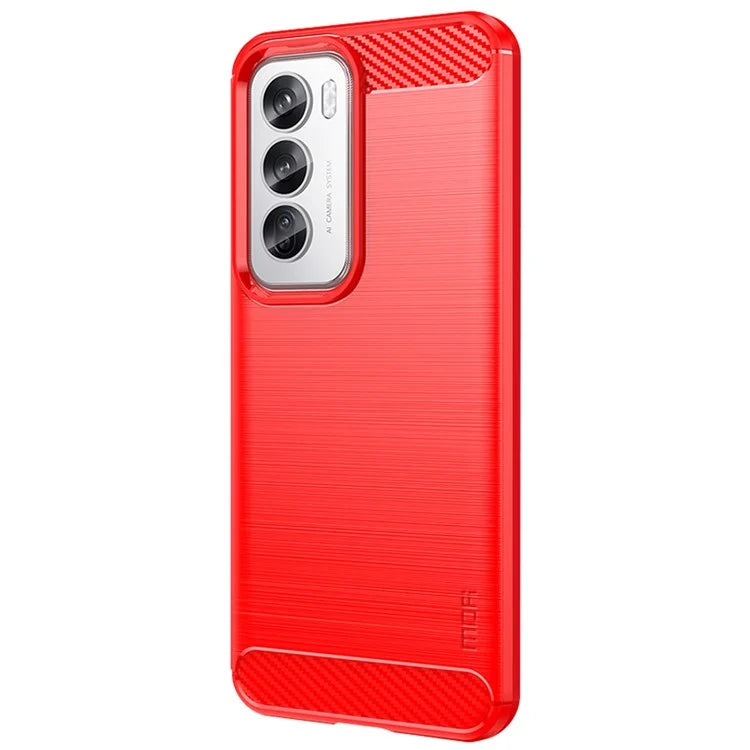 MOFI JK TPU Series-1 For Oppo Reno12 5G (Global) Case Carbon Fiber Texture TPU Soft Phone Cover