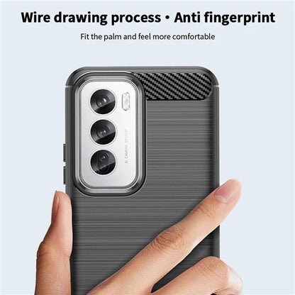 MOFI JK TPU Series-1 For Oppo Reno12 5G (Global) Case Carbon Fiber Texture TPU Soft Phone Cover