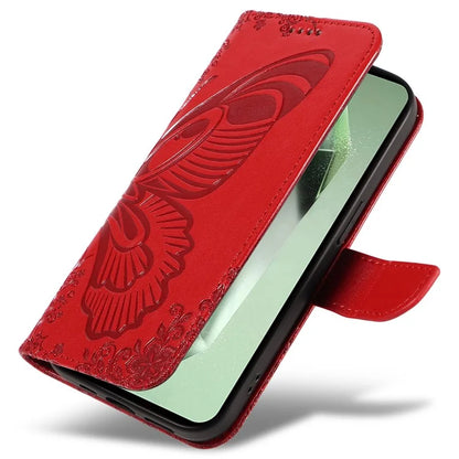For Samsung Galaxy S24 FE Case Stand PU Leather Wallet Phone Cover Butterfly Pattern