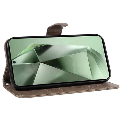For Samsung Galaxy S24 FE Case Stand PU Leather Wallet Phone Cover Butterfly Pattern