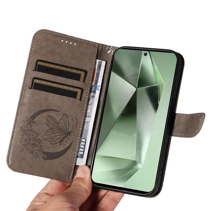 For Samsung Galaxy S24 FE Case Stand PU Leather Wallet Phone Cover Butterfly Pattern