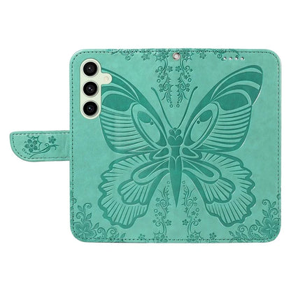 For Samsung Galaxy S24 FE Case Stand PU Leather Wallet Phone Cover Butterfly Pattern