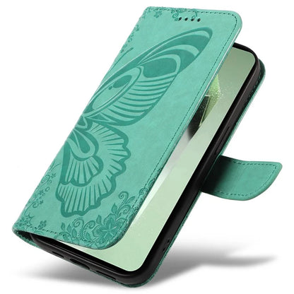 For Samsung Galaxy S24 FE Case Stand PU Leather Wallet Phone Cover Butterfly Pattern