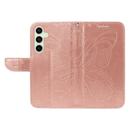 For Samsung Galaxy S24 FE Case Stand PU Leather Wallet Phone Cover Butterfly Pattern