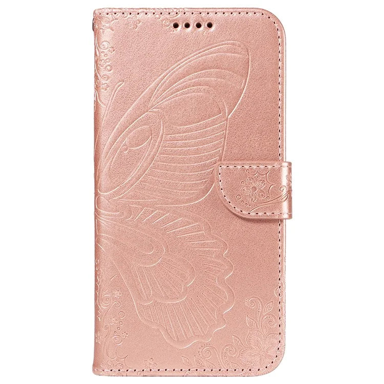 For Samsung Galaxy S24 FE Case Stand PU Leather Wallet Phone Cover Butterfly Pattern