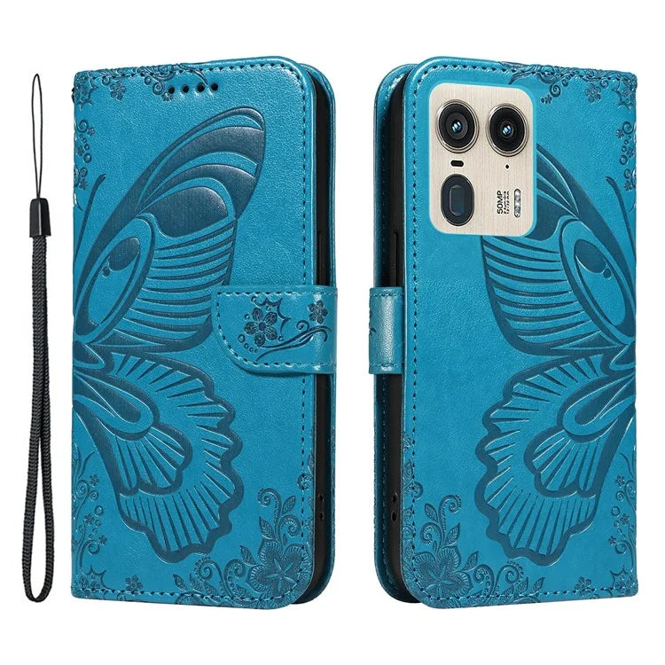 For Motorola Moto X50 Ultra 5G / Edge 50 Ultra 5G Case Butterfly PU Leather Phone Cover Folio Wallet