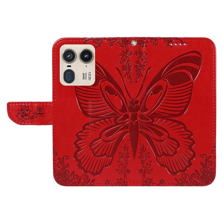 For Motorola Moto X50 Ultra 5G / Edge 50 Ultra 5G Case Butterfly PU Leather Phone Cover Folio Wallet