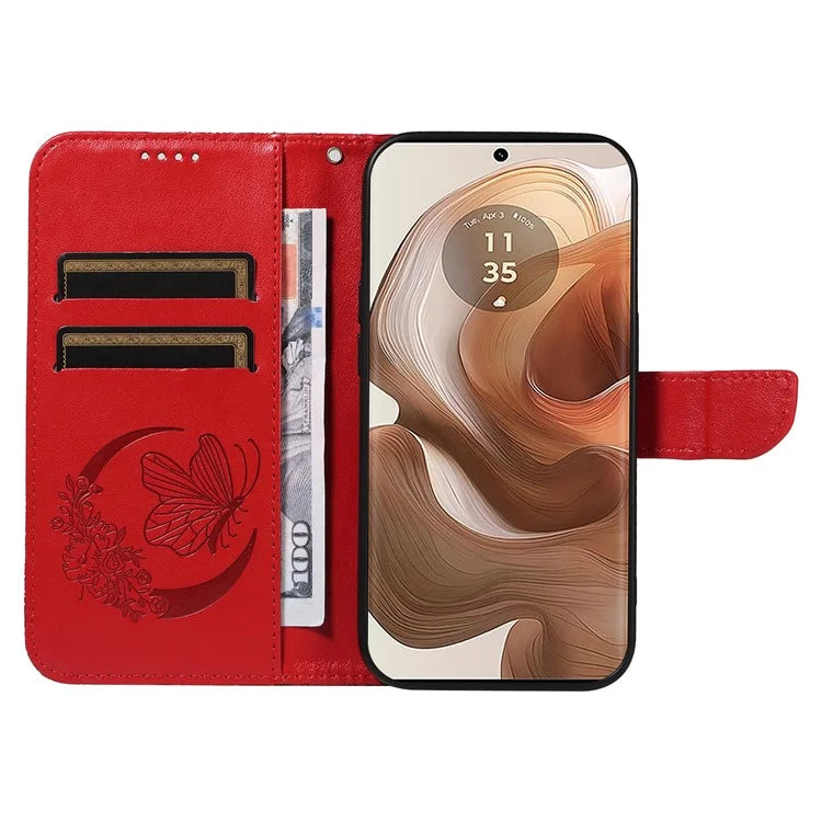 For Motorola Moto X50 Ultra 5G / Edge 50 Ultra 5G Case Butterfly PU Leather Phone Cover Folio Wallet